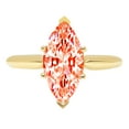 thumbnail image 7 of Solitaire Engagement Ring for Women - 2.5ct Simulated Red Diamond in 14K Yellow Gold Promise Ring, 7 of 7