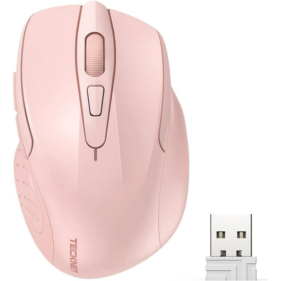 Wireless Mouse, 2.4G Ergonomic Optical Mouse, Computer Mouse for Laptop, PC, Computer, Chromebook, Notebook, 6 Buttons, 24 Months Battery Life, 4000 DPI, 6 Adjustment Levels
