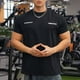 thumbnail image 2 of Camisas de Verano Casuales de Manga Corta de los Hombres Color Sólido V-Cuello Blusa de Fitness, 75% Poliéster 20% Rayón 5% Camisa de Spandex, 2 of 5