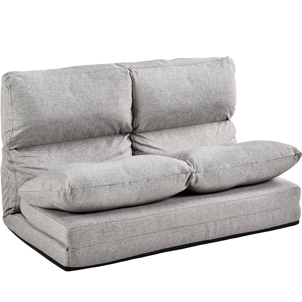 Kepooman Adjustable Folding Fabric Floor Sofa for Living Room Bedroom, 79.6" x W38.2", Gray Kepooman Adjustable Folding Fabric Floor Sofa for Living Room Bedroom, 79.6" x W38.2", Gray