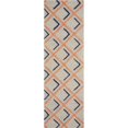 thumbnail image 1 of HomeRoots 353998 2 ft. 3 in. x 7 ft. 6 in. Runner Wool Tangerine & Indigo Area Rug, 1 of 1