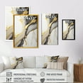 thumbnail image 4 of Designart Abstract Geode Marble White And Gold II Canvas Wall Art, 4 of 5