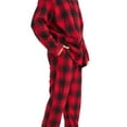 Men's 100 Cotton Flannel Pajama Set Yarn Dyed Cozy Bottom with Pockets
