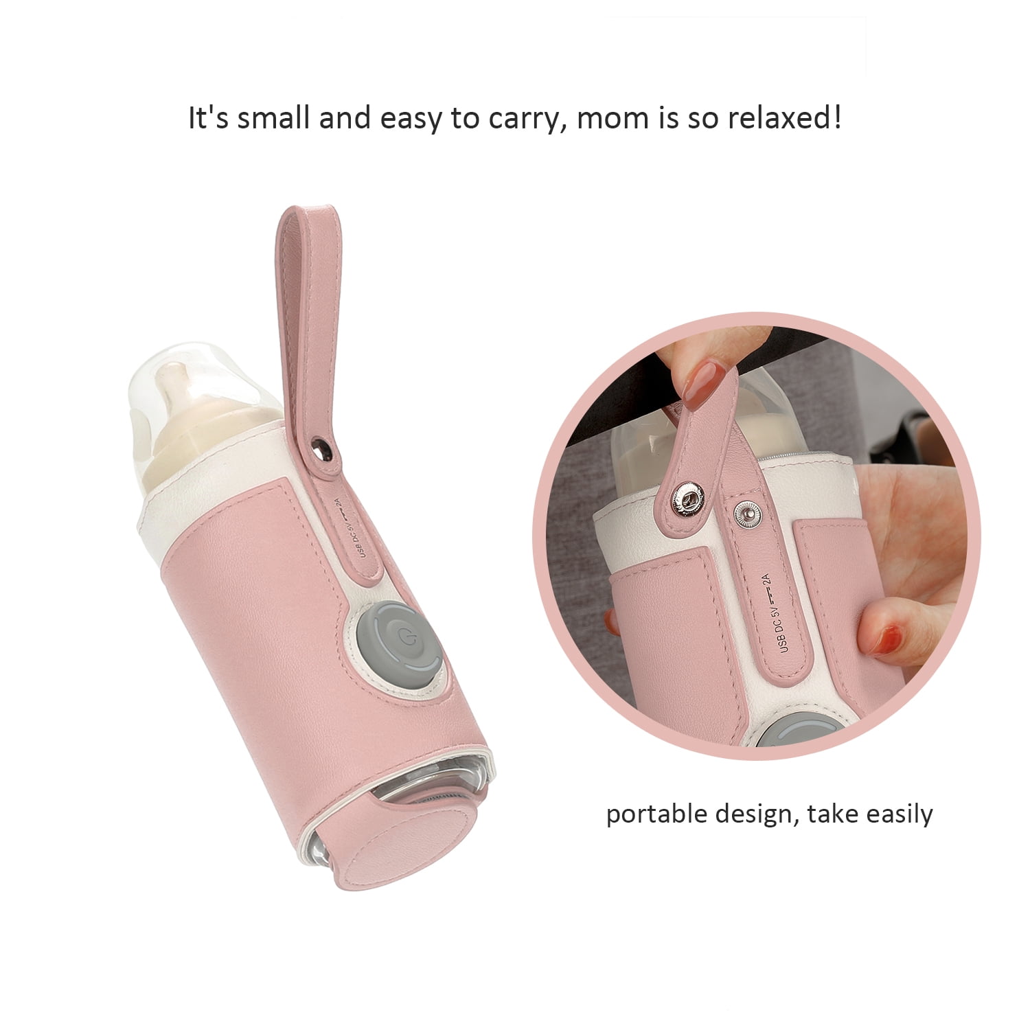 Baby Bottle Warmer USB Baby Bottle Warmer Bag Portable Feeding Bottle Warmer Baby Thermostat Bag for Travelling Outdoor