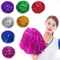thumbnail image 2 of CSChome Cheerleading Flower Ball Dance Pompoms Fluffy PET Double Pass Cheerleader Hand Flower Ball Decoration, 2 of 6