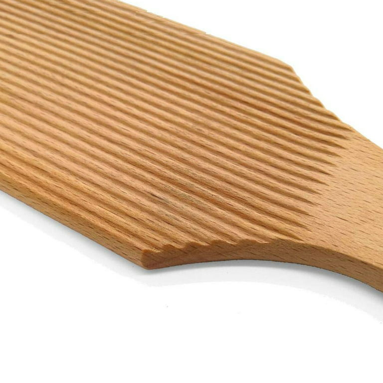 1 Set Pasta Making Board Wood Wave Pattern Maker for Home 