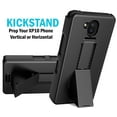 thumbnail image 3 of Case with Stand for Sonim XP10 5G, Nakedcellphone [Grid Texture] Slim Hard Shell Phone Protector Cover with Kickstand for XP9900 (2022) - Black, 3 of 5
