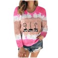 thumbnail image 2 of Hauts d'Été pour Femmes 2023 Tendance T-Shirt à Imprimé Patchwork Col Rond Décontracté Mignon en Liquidation, 2 of 7