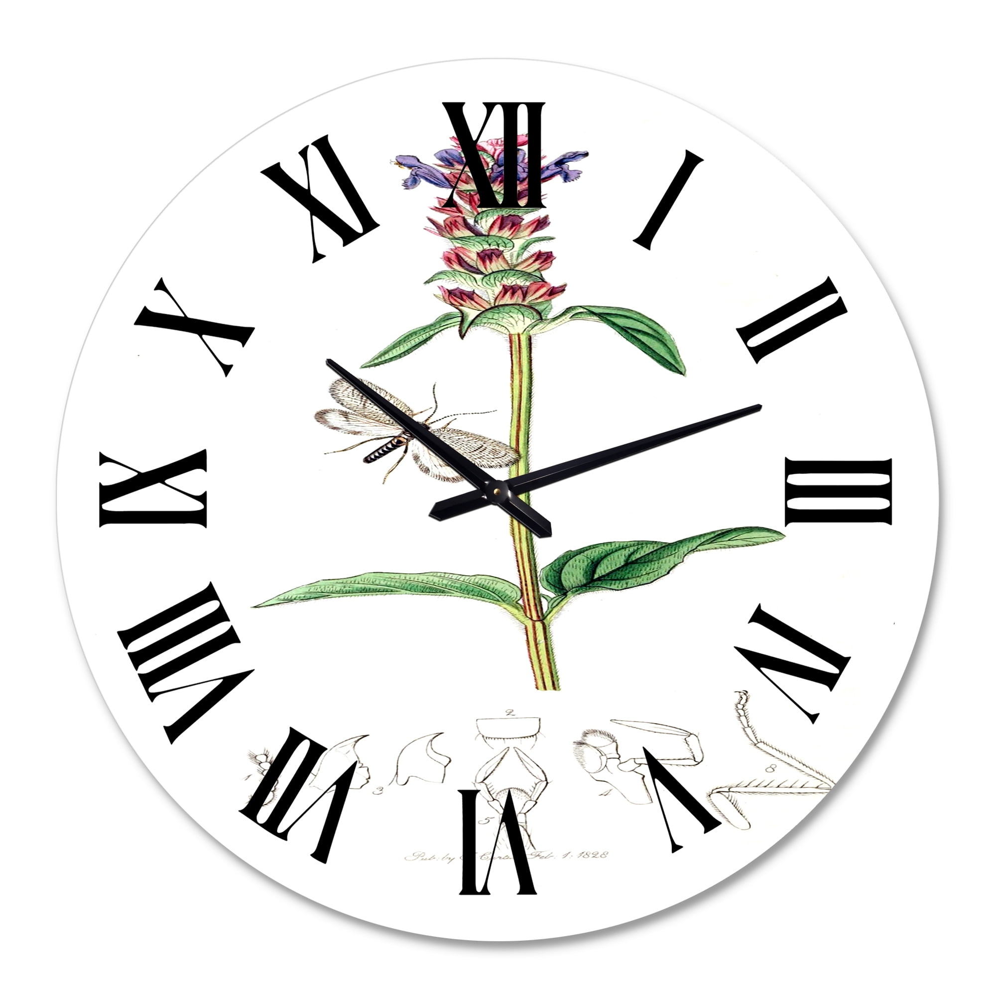 Designart 1 in Quartz Farmhouse Wall Clock