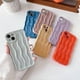 thumbnail image 2 of CHAO Patrón de ondas de agua Marco de ondas rizadas Suave Compatible con funda de iPhone (plata, iPhone 13 Pro Max) iPhone 13 gris, 2 of 5