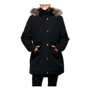 Rokka&Rolla Women's Fleece Lined Winter Coat with Faux Shearling Hood Parka Jacket