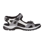 ECCO Yucatan Sandals 38 Titanium Lightweight Supportive Leather Comfort