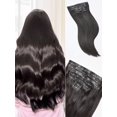 thumbnail image 1 of Extensiones de pelo con clip LUVME Straight Seamless 110 g 40 cm, 1 of 8