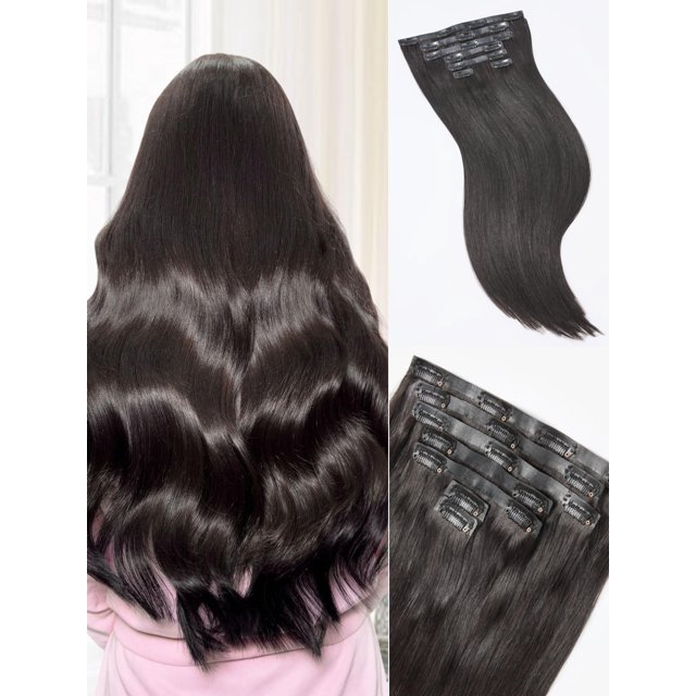 Extensiones de pelo con clip LUVME Straight Seamless 110 g 40 cm