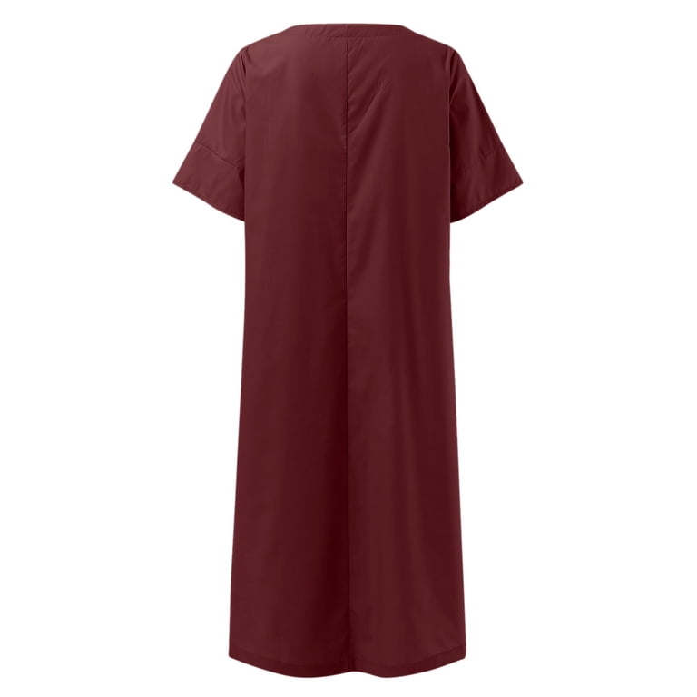 HYwys Columbia Freezer Iii Dress Womens Round Neck Short Sleeve Simple  Solid Color Casual Summer Cotton plus Size Dresses Cute Women Fall -  Walmart.com