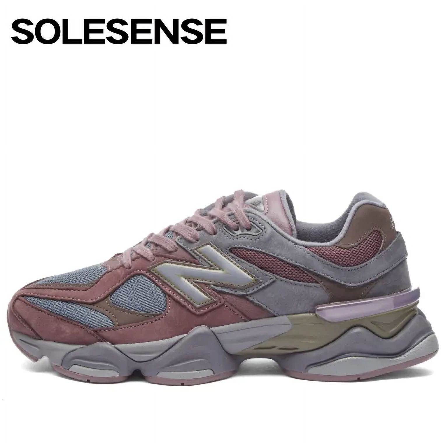 N/B 9060 Sneakers men's and women's low-top retro casual running shoes dark purple