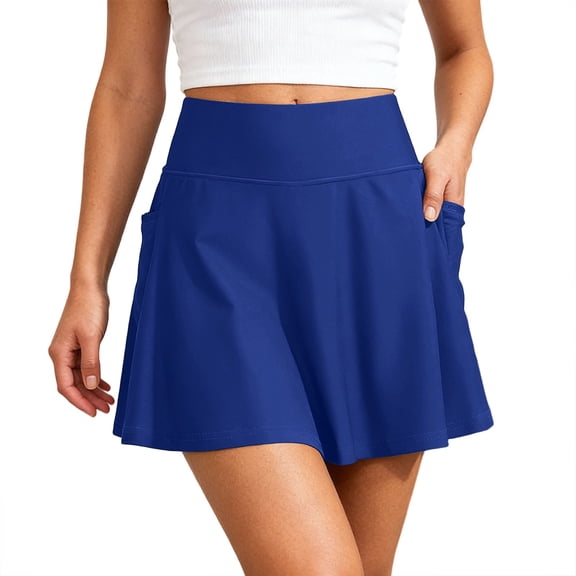 AJGRHE High Waist Swim Skirt with Zipper Pockets Two Piece Swimwear Bottoms for Beach Pool XXL Orange