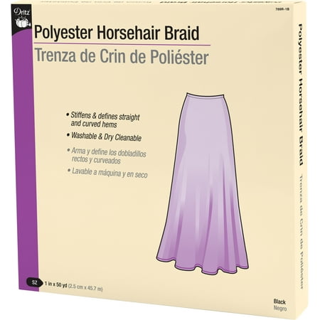 UPC: 0072879266863 | Dritz 1 Polyester Horsehair Braid 50 yd Black