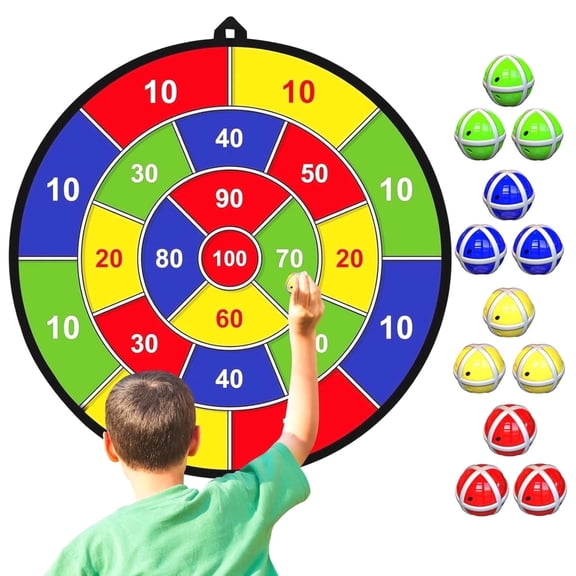 OFEFE 29" Large Dart Board for Kids, Kids Dart Board with Sticky Balls, Boys Toys, Indoor/Sport Outdoor Fun Party Play Game Toys,Birthday Gifts