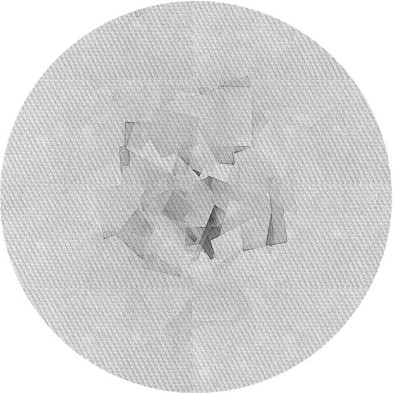 Ahgly Company Machine Washable Indoor Round Transitional Platinum Gray Area Rugs, 4' Round