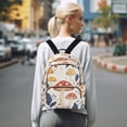 thumbnail image 7 of FORMRS Mini Backpack Purse for Women Travel Daypack Casual Shoulder Bag, White Mushroom, 7 of 7