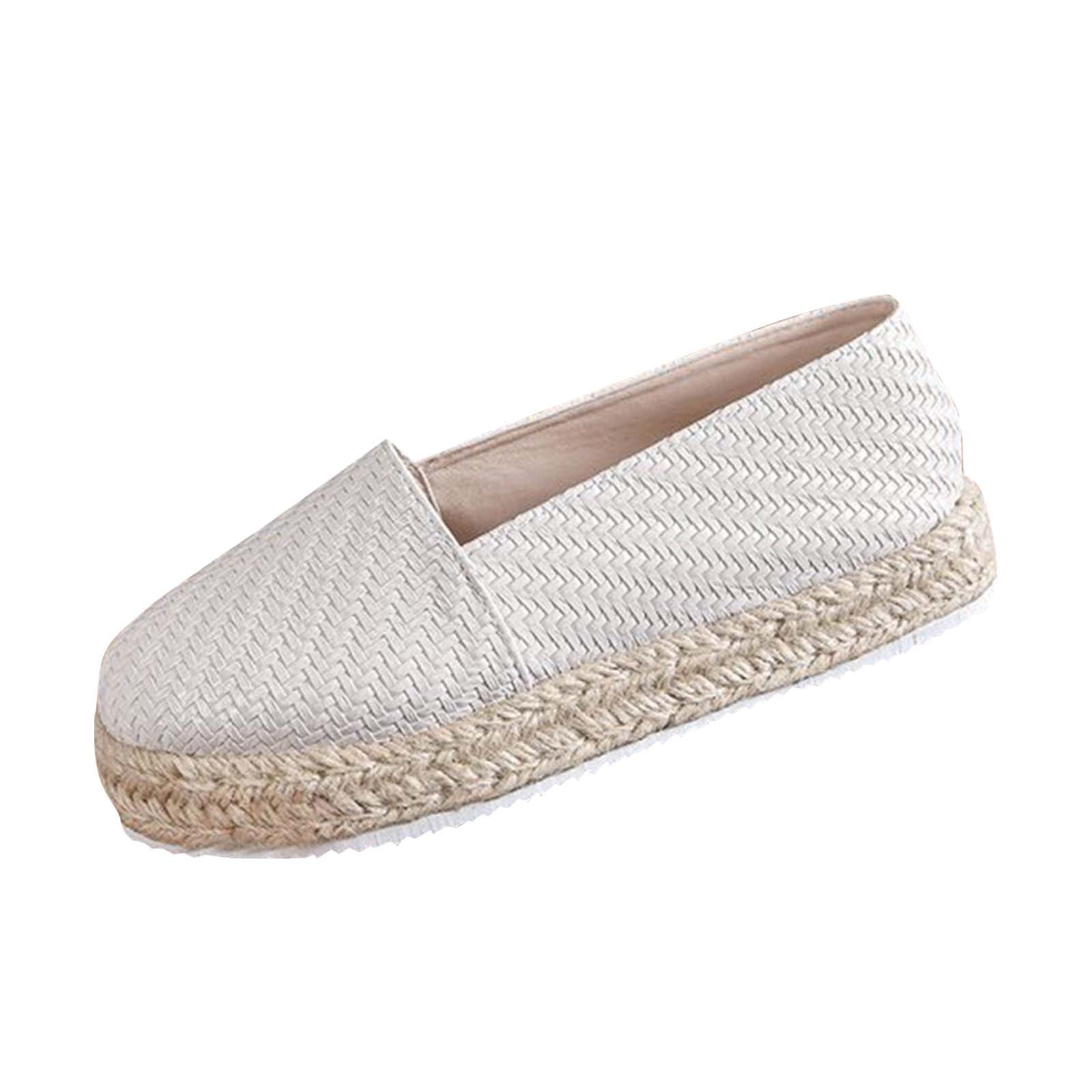 Womens Platform Sneakers Shoes Slip on Loafers Comfy Breathable