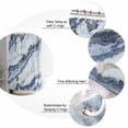 thumbnail image 5 of Marble Texture Shower Curtain Set ，Waterproof Fabric Shower Curtains Grey White Abstract Crack Modern Shower Curtains for Bathroom,Bathroom Decor 72"x84", 5 of 6