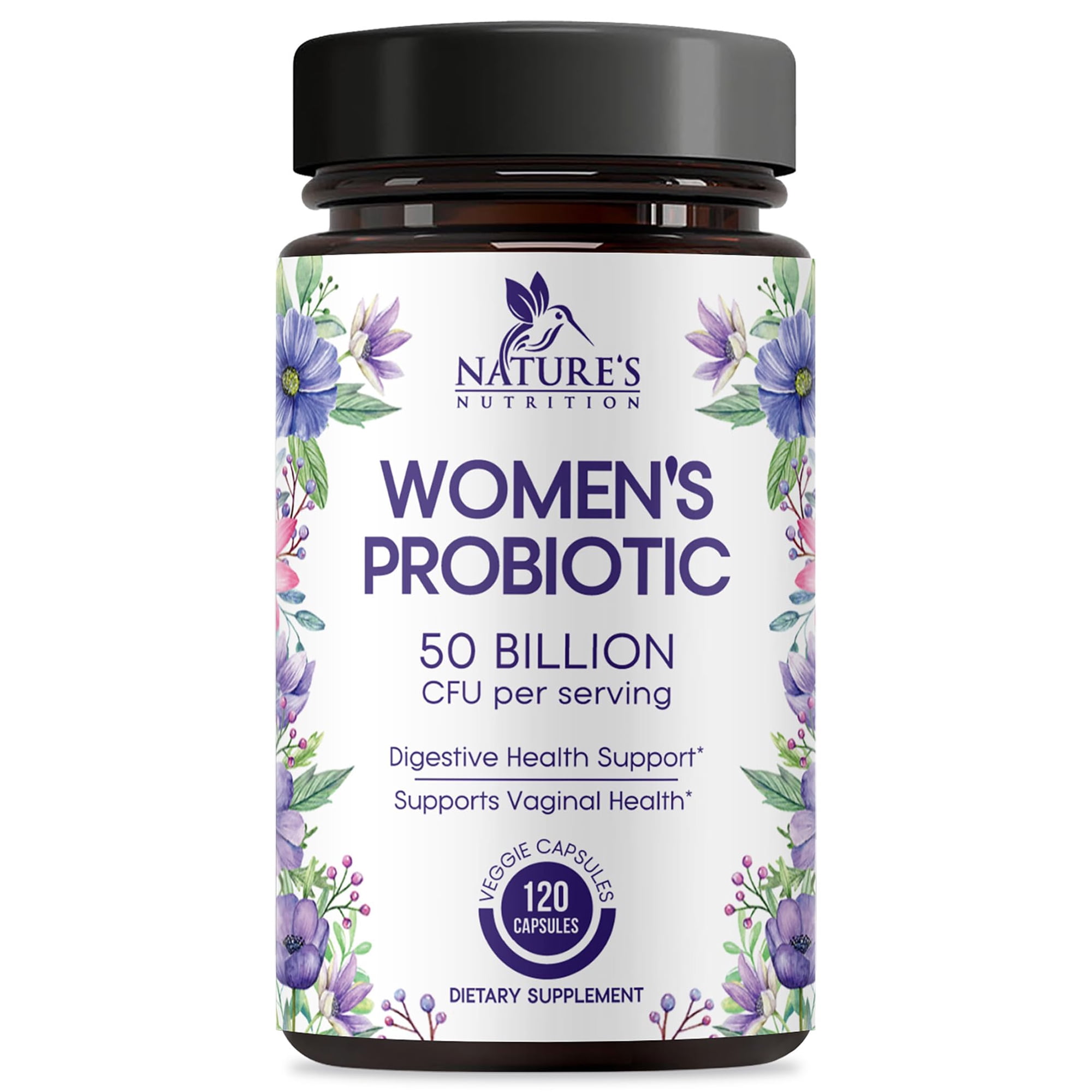 Probiotics for Women - Probiotic Blend 50 Billion CFU Per Cap - 16 Feminine Health Strains Women's Probiotic - Prebiotic for Vaginal PH Balance, Urinary UT Health Support - Bottled USA - 120 Capsules
