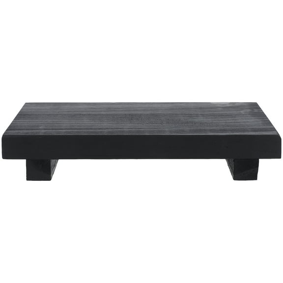 Hemoton Bathroom Storage Board Countertop Soap Tray 22.90X14.90X3.80CM Black