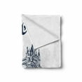thumbnail image 2 of London Soft Flannel Fleece Throw Blanket, Tower Bridge in London British Architecture International Culture Illustration, Cozy Plush for Indoor and Outdoor Use, 70" x 90", Black White, by Ambesonne, 2 of 6