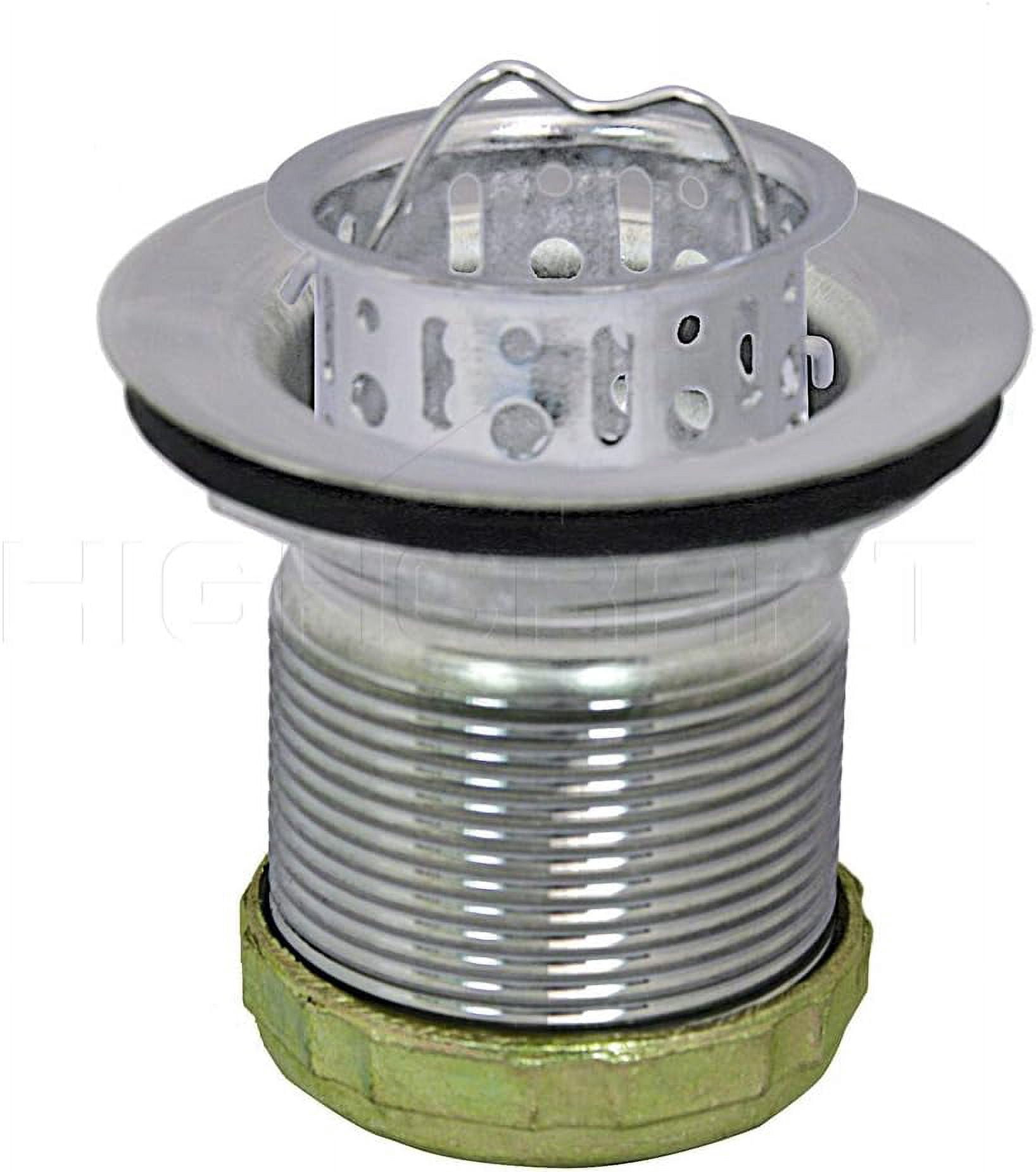 Highcraft Bar Style Deep Sink Drain Strainer, Chrome
