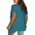 thumbnail image 4 of T-Shirts For Women Plus Size V Neck T Shirts Short Sleeve Tops Casual Summer Tshirts Loose Fit Tee Womens Tops, 4 of 5