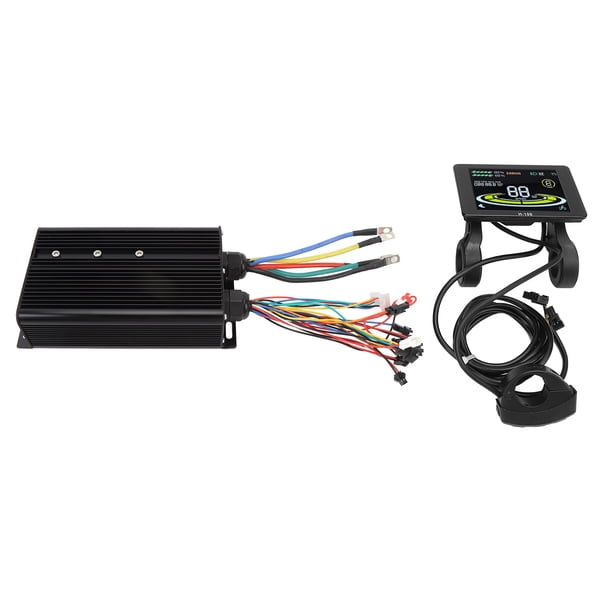 Controlador De Velocidad Del Motor De Bicicleta Eléctrica, Kit De Controlador De Motor Sin Escobillas Con Pantalla A Color 80A Para Motor Sin Escobillas Hall
