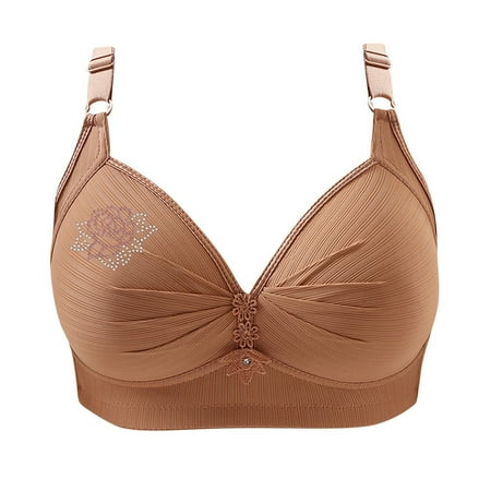 SCSAlgin High Impact Sports Bras for Women Elegant Bra with Rhinestone Patterns Full Coverage No Underwire Everyday Bras