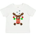 thumbnail image 3 of Inktastic Cute Christmas Reindeer with Red Nose, Ornaments and Bow Tie Boys or Girls Toddler T-Shirt, 3 of 5