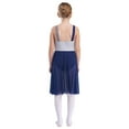 thumbnail image 2 of Oyolan Robe de Danse Sans Manches en Maille Transparente pour Filles, Justaucorps de Danse Moderne, Vêtements de Performance, Bleu Marine 10, 2 of 7