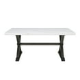 thumbnail image 2 of Picket House Furnishings Landon Marble Top Dining Table in White, 2 of 9