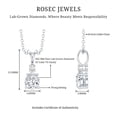 thumbnail image 6 of Rosec Jewels Lab Grown Diamond Teardrop Pendant Necklace, with Chain ( EF-VS Quality), 10K White Gold, 6 of 7