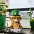 thumbnail image 4 of St Patricks Day Leprechaun Figurines Decorations Irish Shamrock St. Patricks Leprechaun Statue Clover Acrylic Resin Figurine Gifts for Spring Home Indoor Table Desk Shelf Holiday Decor, 4 of 6