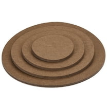 Uxcell 4" 6" 8" 10" Round Plant Coasters Felt Reversible Pad Mat, Brown 8in1 Set
