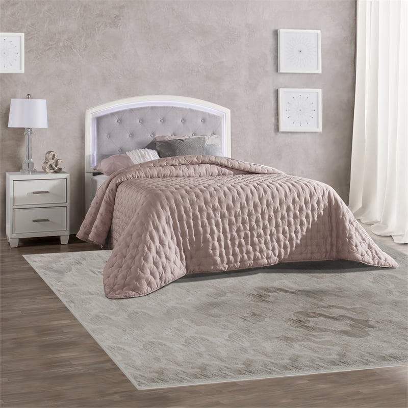 Hillsdale lyndon lane upholstered on sale panel led lighted headboard