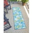 thumbnail image 3 of Jill Zarin Caribbean Outdoor Collection Area Rug - Grenada (2' x 8' Runner Blue/Yellow), 3 of 12