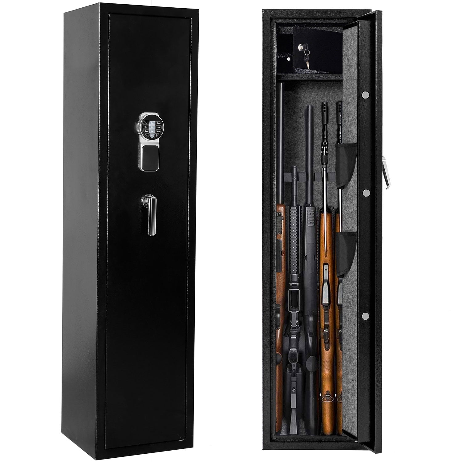 Ultimate Safe® 4 Shotgun Rifle Gun Safe Cabinet With Ammo Box 
