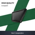 thumbnail image 5 of Mens Suspenders X-Back 2" Wide Adjustable Solid Straight Heavy Duty Clip Suspenders for Men, 5 of 6