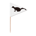 thumbnail image 1 of Black Polecat Animal Portrayal Toothpick Triangle Cupcake Toppers Flag, 1 of 3