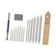 thumbnail image 2 of Arborister 17pc Blending Stump Tortillion Set w/ Erasable Sandpaper for Drawing & Painting, 2 of 10