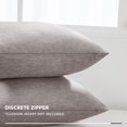 thumbnail image 3 of Deconovo Fundas de cojines decorativas - Juego of 4 Soft Linen Cushion Covers, Machine Washable Pillowcases for Sofa, Baked Mud, 16x16 Inch, 3 of 7