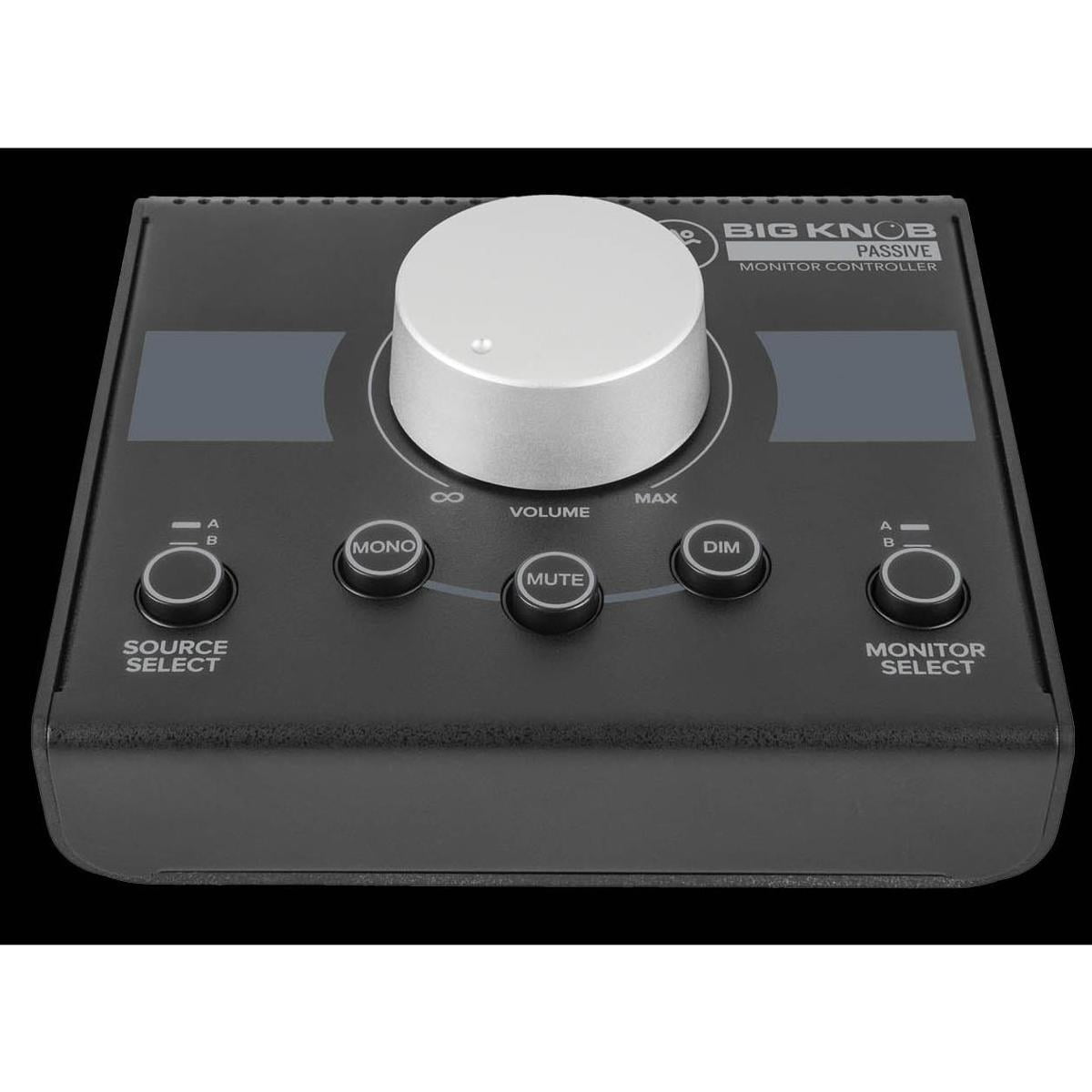 Mackie Big Knob Passive 2x2 Studio Monitor Controller - Bundle With 2x 6' 1/4" TRS to 1/4" TRS Balanced Instrument Cable, Fiber Optic Cleaning Cloth