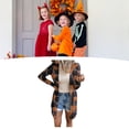 thumbnail image 3 of Paño frontal abierto para mujer Halloween ligero suave manga larga suéter abierto frontal superior abrigo casual para fiesta de Halloween de otoño gris XL, 3 of 5