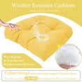 thumbnail image 4 of Djiypn Outdoor Chair Cushions Set of 2, Patio Chair Cushions with Ties,19"x19" Tufted Outdoor Seat Cushions, Waterproof Patio Furniture Cushions, Outdoor Dining Chair Pads, 4 of 8